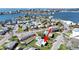 Property's aerial view showing location and neighborhood at 14140 E Parsley Dr, Madeira Beach, FL 33708