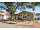 Green house exterior with mature landscaping and a large tree at 7505 Eastmoor Ct, Tampa, FL 33615