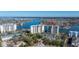 Aerial view showing building location and waterfront at 9415 Blind Pass Rd # 601, St Pete Beach, FL 33706