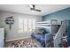 bedroom with a bunk bed and plenty of storage at 10507 Daybreak Gln, Parrish, FL 34219