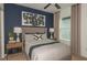 Bright bedroom with a neutral color scheme and stylish decor at 6675 Depue Dr, Wesley Chapel, FL 33545