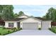 Newly constructed home with three-car garage and landscaped yard at 3430 Sarto Ln, Rotonda West, FL 33947