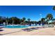 Expansive pool deck with lounge chairs and umbrellas at 4027 Harbor Lake Dr, Lutz, FL 33558