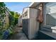 Gray plastic storage shed with backyard view at 116 S Hale Ave, Tampa, FL 33609