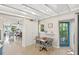 Kitchen breakfast nook with a wooden table and blue chairs at 1519 Beach Se Dr, St Petersburg, FL 33701