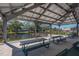 Covered pavilion with picnic tables overlooking a canal at 2451 Canadian Way # 47, Clearwater, FL 33763
