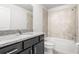 Bathroom with granite countertop and neutral tile at 31386 Amberview Bnd, Wesley Chapel, FL 33545