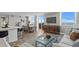 Open concept living area with kitchen island and dining area at 4015 Bayshore Blvd # 16A, Tampa, FL 33611