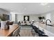 Open living room and kitchen with hardwood floors at 4015 Bayshore Blvd # 16A, Tampa, FL 33611