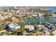 Aerial view showcasing a waterfront property with boat dock access at 1 Marina Ter, Treasure Island, FL 33706