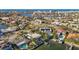 Aerial view highlighting the home's waterfront location and neighborhood context at 1 Marina Ter, Treasure Island, FL 33706