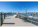 Private boat dock with seating and water access at 15 Marina Ter, Treasure Island, FL 33706
