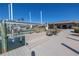 Private boat dock features a bench and lift at 15 Marina Ter, Treasure Island, FL 33706