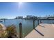 Wooden dock extending into the waterway at 15 Marina Ter, Treasure Island, FL 33706