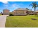 Single-story home with attached garage and lush landscaping at 15435 27Th E Ct, Parrish, FL 34219