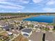 Aerial view of house and lake at 11321 Chilly Water Ct, Riverview, FL 33569