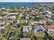 Aerial view showcasing home's location and waterfront proximity at 35 Juniper Way, Clearwater Beach, FL 33767