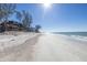 Stunning beachfront view with white sand and ocean waves at 8406 W Gulf Blvd, Treasure Island, FL 33706