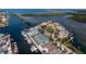 Wide aerial view of waterfront community and boat docks at 3954 Marine Pkwy, New Port Richey, FL 34652