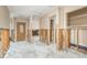 Home undergoing renovations, showing entryway and framing at 3954 Marine Pkwy, New Port Richey, FL 34652