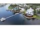 Community clubhouse and dock with a beautiful waterfront view at 5314 Golden Isles Dr, Apollo Beach, FL 33572