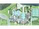 Top-down view of resort amenities including pool, tennis, and clubhouse at 11275 Boundless Ter, Venice, FL 34293