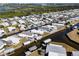 Aerial view of a mobile home community by the water at 162 S Saint Thomas Cir, Apollo Beach, FL 33572
