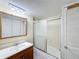 Bathroom with shower/tub combo, vanity, and medicine cabinet at 162 S Saint Thomas Cir, Apollo Beach, FL 33572