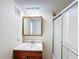 Simple bathroom with shower/tub combo and vanity at 162 S Saint Thomas Cir, Apollo Beach, FL 33572