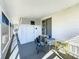 Covered patio with storage and seating area at 162 S Saint Thomas Cir, Apollo Beach, FL 33572