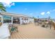 Large deck with seating area and views of the canal at 18675 Us Highway 19 N # 319, Clearwater, FL 33764