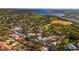 Aerial view of community near the water, showing homes and green space at 2044 Sheffield Ct, Oldsmar, FL 34677