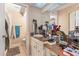 Bathroom with vanity, shower, and toilet at 2044 Sheffield Ct, Oldsmar, FL 34677