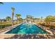 Inviting community pool with surrounding palm trees and patio area at 2044 Sheffield Ct, Oldsmar, FL 34677