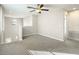 Bright bedroom with carpeted floor and ceiling fan at 925 Terra Vista St, Brandon, FL 33511