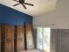 Under construction bedroom, painted blue and white at 14016 Marguerite Dr, Madeira Beach, FL 33708