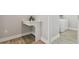 The bright laundry room features extra counter space and a new washing machine at 21291 Snowy Orchid Ter, Land O Lakes, FL 34637