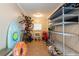 Storage room with shelving, bikes, and beach toys at 3014 Samara Dr, Tampa, FL 33618