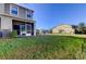 Landscaped backyard with grassy area and privacy fence at 31225 Claridge Pl, Wesley Chapel, FL 33543