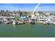 Aerial view showing a waterfront home and its location at 353 144Th Ave, Madeira Beach, FL 33708