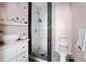 Small bathroom with sink, shower and toilet at 353 144Th Ave, Madeira Beach, FL 33708