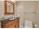 Small bathroom with a vanity and toilet at 55 Harbor View Ln # 301, Belleair Bluffs, FL 33770