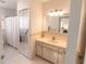 Clean bathroom with a vanity and walk-in shower at 1506 Bentwood Dr, Sun City Center, FL 33573