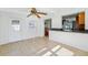 Dining room with tile floor and access to backyard at 1514 Nelson Ave, Clearwater, FL 33755