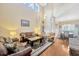 Bright and airy living room with hardwood floors and high ceilings at 18014 Cozumel Isle Dr, Tampa, FL 33647