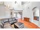 Open living space featuring a comfortable sectional sofa at 18014 Cozumel Isle Dr, Tampa, FL 33647