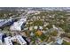 Wide aerial view of the neighborhood and city skyline at 2110 W Southview Ave, Tampa, FL 33606