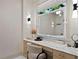 Chic makeup vanity area with stylish mirror, ample counter space, and tasteful decor, perfect for getting ready at 4518 W Rosemere Rd, Tampa, FL 33609
