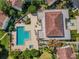 An aerial view of a community pool and surrounding buildings at 6101 34Th W St # 29C, Bradenton, FL 34210