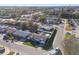 Aerial view showcasing a house's location in a residential neighborhood at 9425 Lido Ln, Port Richey, FL 34668